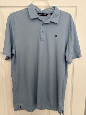 Travis Mathew Men's Light Blue Polo